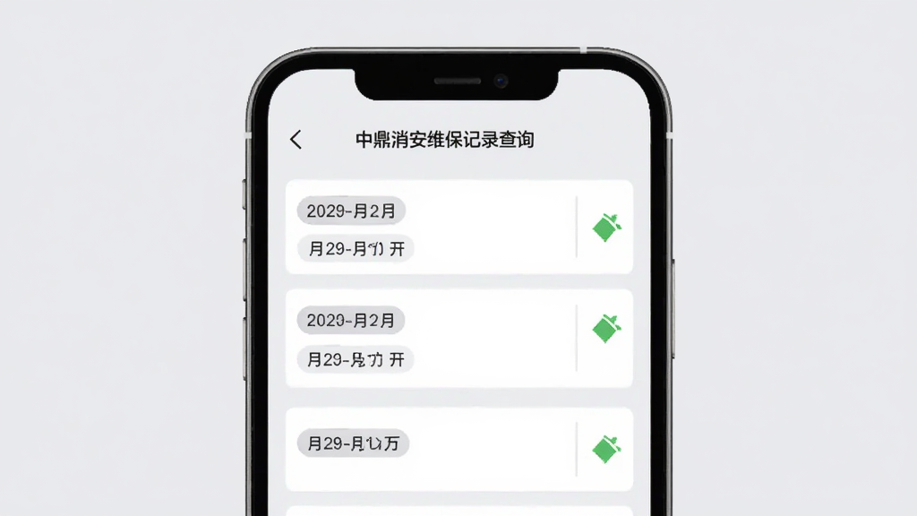 �ж�����ά����¼��ѯ���棬����չʾ�ֻ���Ļ�е�ά����ʷ�б���ÿ����¼�������ڱ�ǩ��״̬ͼ�꣬����Ϊ����ɫ�����ֲ��������б��Ű棬����Լ���£�ϸ�����������ʸɾ����޶���װ��Ԫ��