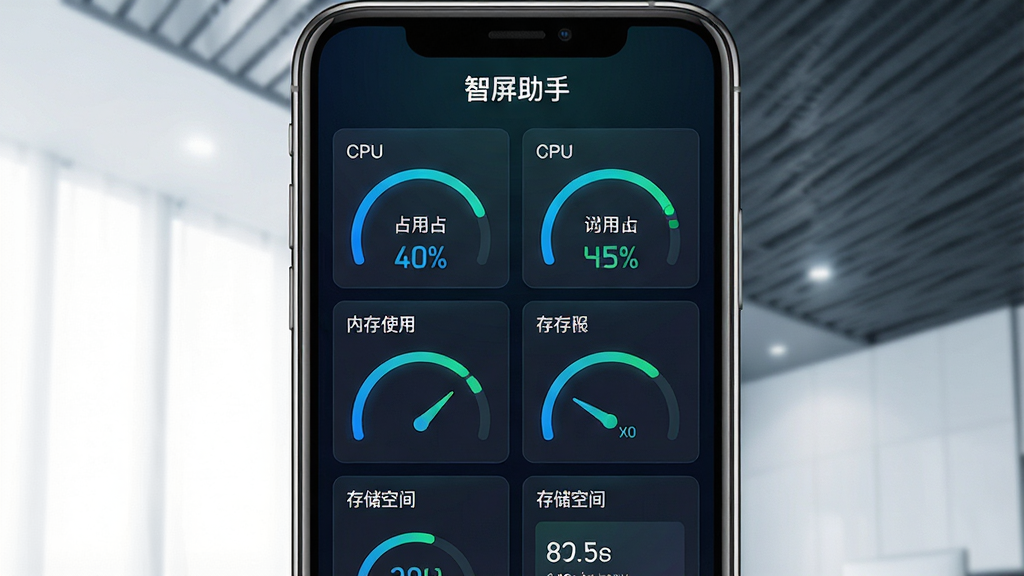 һ�����������豸��ع��ܵ�AI��ͼ����������Ϊ�ֻ���Ļ��ʾ�����豸״̬��壬��Ļ������