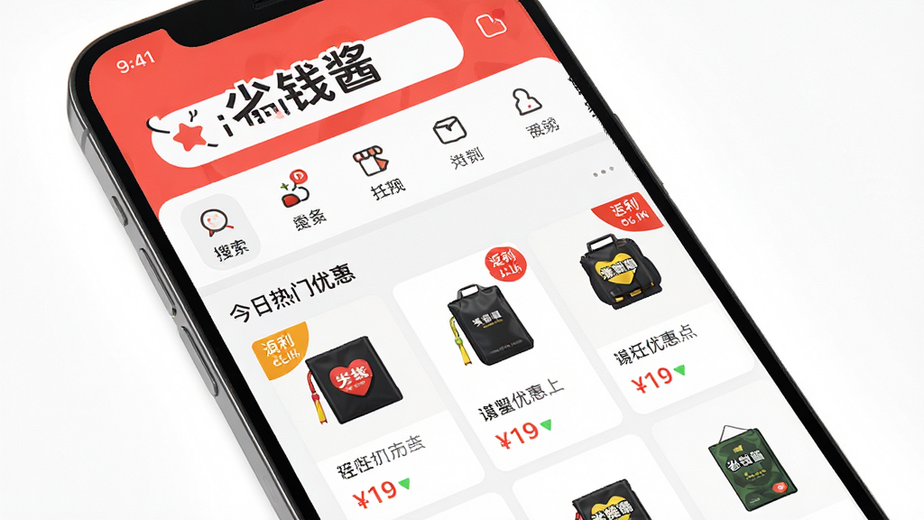 ����Ϊһ�������ֻ���Ļ����Ļ����ʾʡǮ��APP����ҳ���棬�����а���
