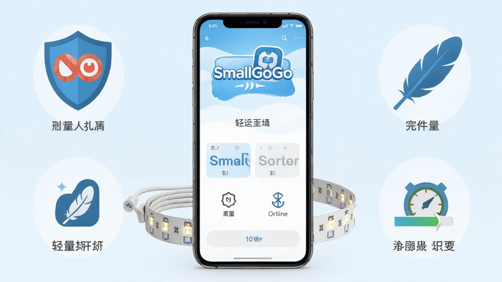 һ��չʾ SmallGoGo �����޹���ص������ͼ����������Ϊ�ֻ�������LED�ƴ����ֻ���Ļ��ʾ 