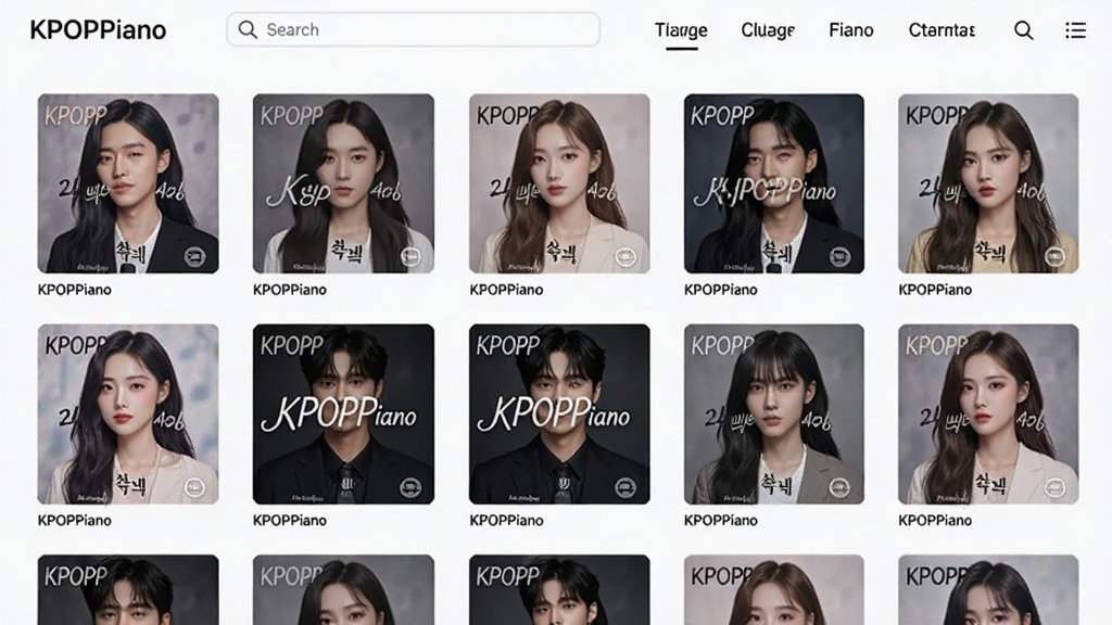 KPOPPiano�������չʾ�������г��ֶ��ר���������г�����״��������Ϊ��������ר����ƣ����涥�����������ͷ����ǩ������Ϊǳɫϵ�����岼��������������ʾ