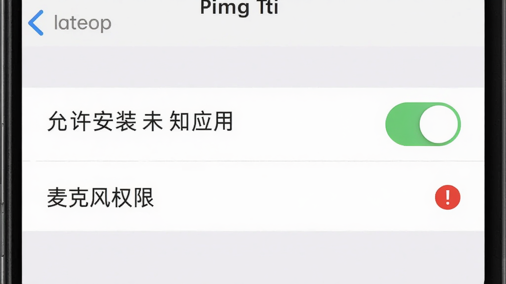 ����APP��װȨ�����ý��棬��������ʾ�ֻ�����ҳ�棬��