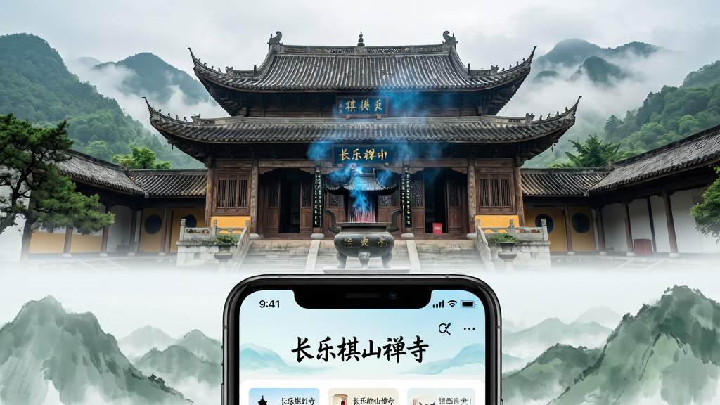 һ��������͵Ļ��棬������һ�����ӵ��й���ͳ����������������ɽ����֮�У������������ֻ���Ļ����չʾ������ɽ����App����ҳ���棬�����а�����������ɽ���¡����ֱ��⡣���ֲ������½ṹ���Ϸ�Ϊ����ʵ�����·�Ϊ�ֻ�������д���Ű���󷽣����Ϊдʵˮī�ں�����������ϸ�ڰ����������ܡ���¯���̡�ɽ�䱡�������ʸ��壬����ɾ����޶���Ԫ�ء�
