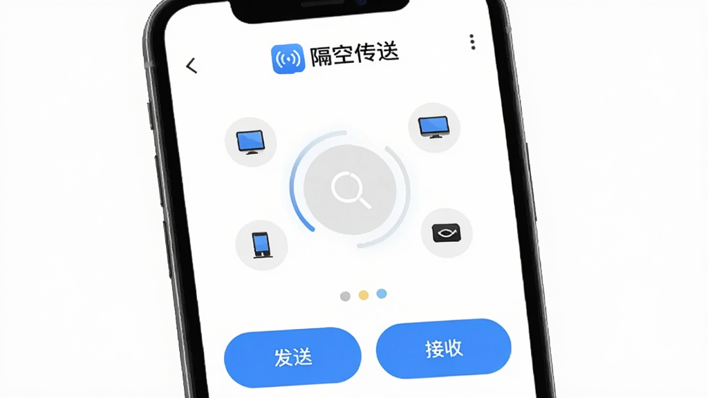 ����չʾ�ֻ�Ӧ�������棬�����С����մ��͡�Logo���м���һ��Բ��������������Χ�����ſ����ӵ��豸ͼ�꣬�ײ��С����͡��͡����ա�������ť������Ϊ����ɫ�����Ϊ����UI���ͼ�������������ɾ��޶���Ԫ��