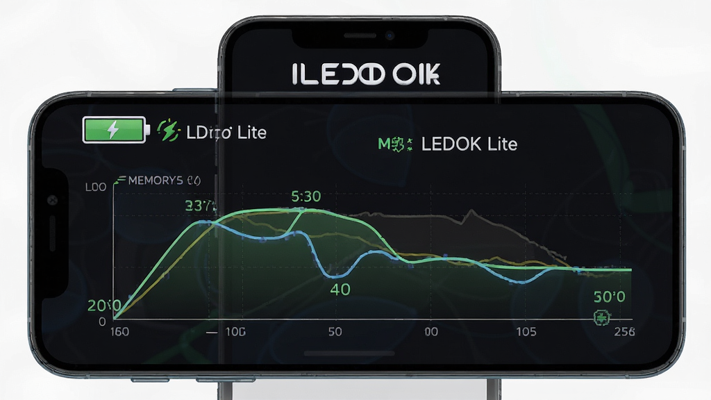 һ��չʾ LEDOK Lite ����Դռ�����Ե�ʾ��ͼ������Ϊ�ֻ���Ļ��ʾ������ڴ�ռ������ͼ������Ϊ���й�ͼ���Ű��࣬���Ϊ���ݿ��ӻ���Ƽ��磬ϸ�ڰ�����ɫ�ͺı�ʶ��ƽ�������ߡ���������ֵ��ǩ�����ʸ��壬����ɾ����޶���Ԫ�أ�ͼ�д��С�LEDOK Lite������