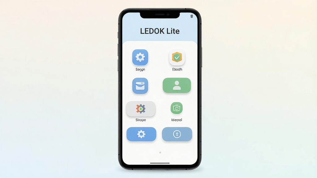 һ��չʾ LEDOK Lite �����������ͼƬ������Ϊһ��������׿�ֻ�����Ļ����ʾ�������ļ�๦����壬����Ϊ���з����ֻ�������Ϊǳɫ���䣬�Ű�ɾ����룬���Ϊ�ִ���ƽ���Ƽ��磬ϸ�ڰ���Բ��ͼ�ꡢ�����Ӱ�������Ĺ��ܰ�ť�����ʸ��壬����ɾ����޶���Ԫ�أ��ֻ���Ļ�Ϸ����С�LEDOK Lite������