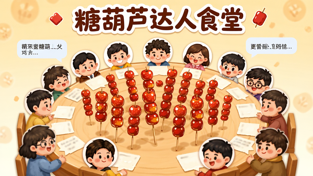 ����չʾһ�����ֵ������������棬����û�ͷ��Χ��һ�ų��������ϰ����Ǻ�«������Ϊ���Σ��Ű��ϡ��Ǻ�«����ʳ�á����������ڶ��������Ϊ��ͨ�廭��ϸ�ڰ����û����顢�Ǻ�«��ɫ�󡢶Ի��򣬻��ʸ��壬�ɾ����޶���Ԫ��