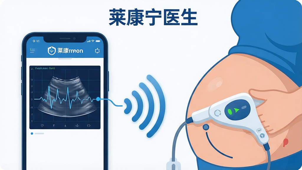 ��������Ϊ������ҽ��Ӧ�ý�����̥�ļ໤�豸ͨ���������ӵ�ʾ��ͼ������Ϊ����ֻ���Ļ��ʾ̥�����ߣ��Ҳ�໤̽ͷ�����и��������м�����ɫ�����źŲ������ӣ��Ű���Ԫ�����Һ�Ӧ�������С�������ҽ�������ֱ�ʶ�����Ϊ��ƽ���Ƽ��廭��������ɫ����ϸ�ڰ������߲���ϸ�ڡ��豸ָʾ�ơ��и����������ߣ����ʸ��壬�ɾ����޶���Ԫ��