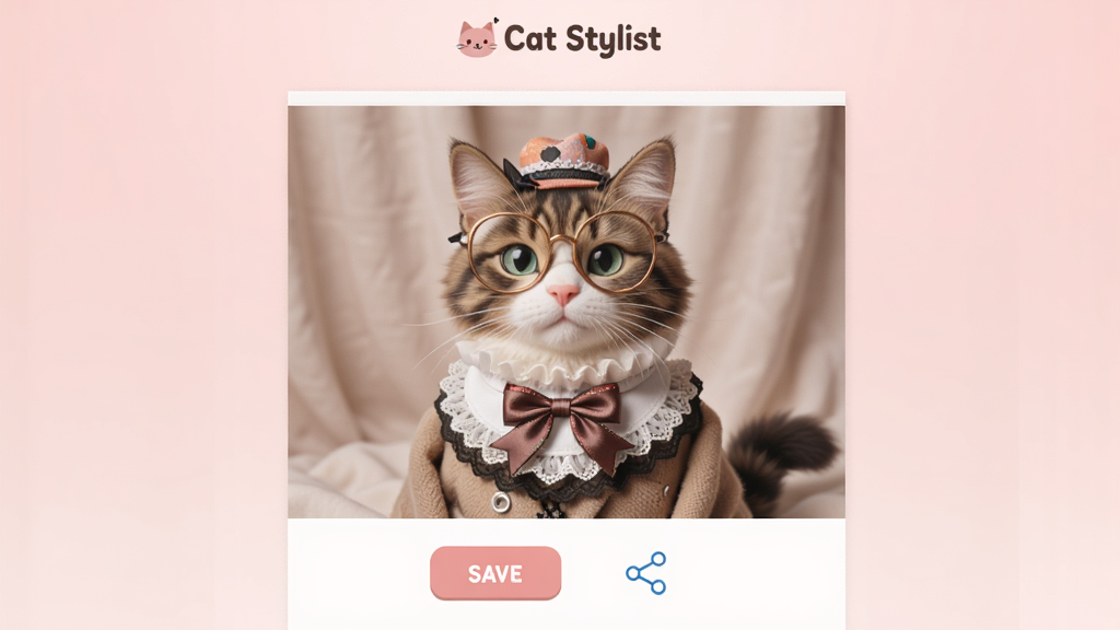 һ��չʾè�����ͱ༭��ɺ󱣴����ĳ���ͼ��������һֻ���ʱ�е�è����Ƭ�������룬�·��б��水ť�ͷ���ͼ�꣬����Ϊ��͵ķ�ɫ���䣬������ʾ
