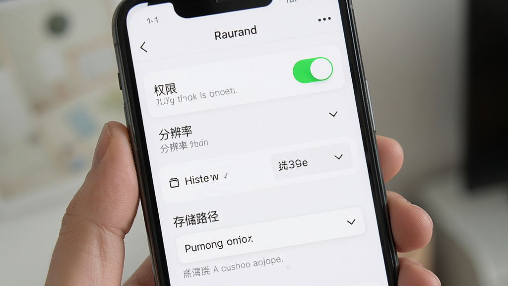 �����ֻ�Զ�̼���ƶ��˲�������չʾ����������Ϊ�ֻ���Ļ��ʾ��ض�����ҳ�棬ҳ������Ȩ�޿��ء��ֱ���ѡ�񡢴洢·�����õ�ѡ�����Ϊ�����б�ʽ�Ű棬���Ϊ��๤�߷磬ϸ�ڰ������ذ�ť�������˵�����ʾ���֣����ʸ��壬�ɾ����޶���Ԫ��