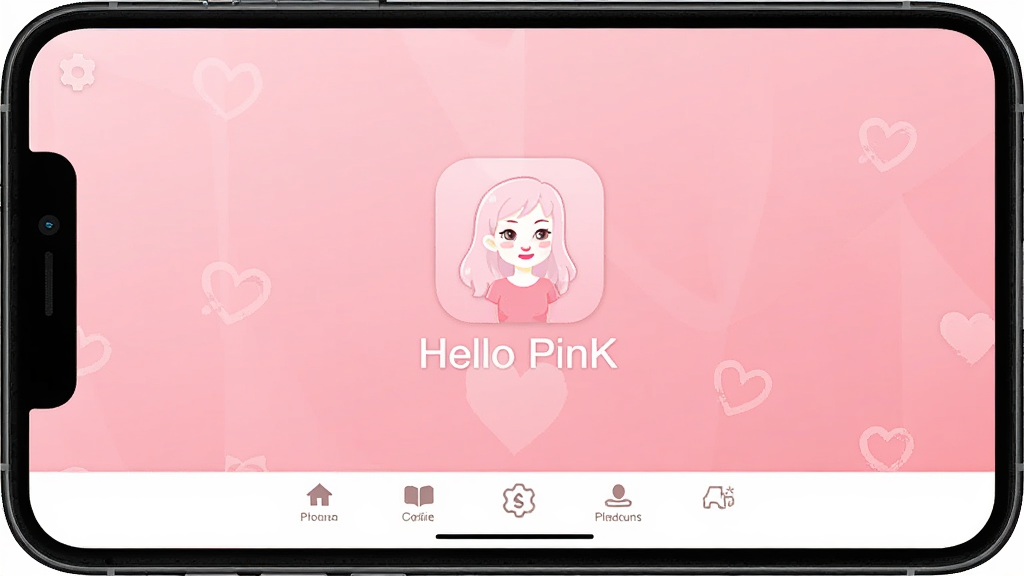 一张展示 Hello PinK 软件主界面的手机屏幕截图,画面中央是应用图标与名称“Hello PinK”,背景为浅粉色渐变,界面干净简洁,包含底部导航栏与功能入口,整体风格清新现代,画质清晰,无多余元素