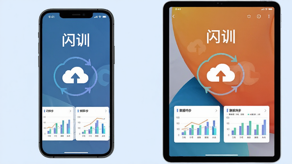 һ��չʾ�ֻ���ƽ�岢�ŵ�ͼƬ����̨�豸��Ļ�϶���ʾ��ѵ������ͬ�����棬�С���ѵ���������ƶ�ͬ��ͼ�꣬����Ϊ����ɫ������Ϊ�豸����棬�������ҶԳƣ��Ű�ƽ�ȣ����Ϊ�Ƽ��м�Լ��ϸ�ڰ���ͬ����ͷ������ͼ�������ʸ��壬�ɾ����޶���Ԫ��