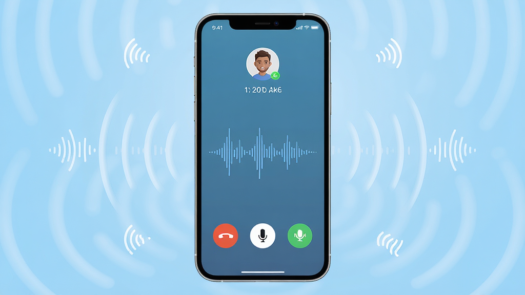 ��������һ�������ֻ�����չʾ����Ļ��Ϊ����ͨ��APP������ͨ�����棬������ʾ��ϵ��ͷ����ͨ��ʱ�����в��в�����Ч�������ײ�Ϊ�Ҷϡ���������������Բ�ΰ�ť������Ϊǳ��ɫ������ִ��Ƽ�����ֻ���Χ���������źŲ���������ͼ�꣬���岼�ּ��Գƣ�����ɾ���ˬ���޶���Ԫ�أ����廭�ʣ�2K�ֱ���