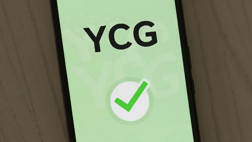 一部安卓手机展示YCG应用安装成功的界面,屏幕上有