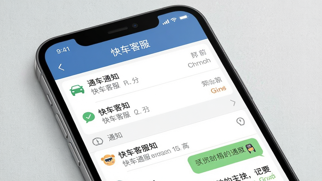 һ��չʾ�쳵�ͷ���Ϣ֪ͨ����ʷ��¼�����AI����ͼ���������ֻ���Ļ��ʾ֪ͨ�б�����ʷ�Ự��¼�������С��쳵�ͷ������֣�����Ϊǳ��ɫ�ʸУ�������ż���ϸ�����������ʸɾ����޶���Ԫ��