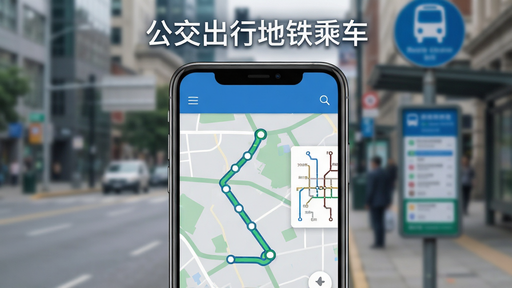 ����Ϊ�ֻ���Ļչʾ��ͼ�빫����·��ѯ���棬��Ļ����һ�������Ĺ�����·�켣�����߷ֲ�����վ��Բ�㣬�Ա��е�����·ͼ���Կ�Ƭ������Ϊ�ֻ����У��������黯�ĳ��нֵ���վ�ƣ��Ű��Ϸ���