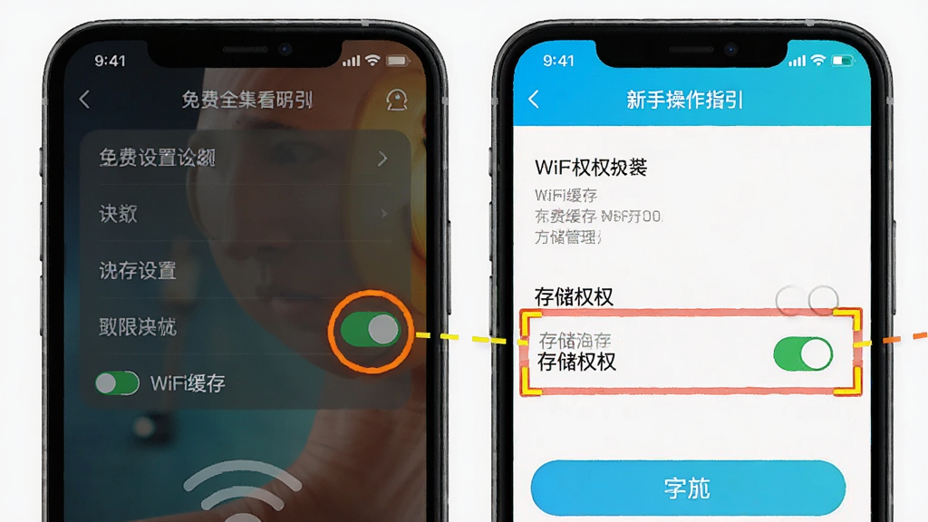 ���ȫ�����̾� ���ֲ���ָ�����棬�ֻ���Ļ��ʾ���ò˵���Ȩ�޹���ҳ�棬�ص��עWiFi���濪�غʹ洢Ȩ��ѡ������࣬���廭��