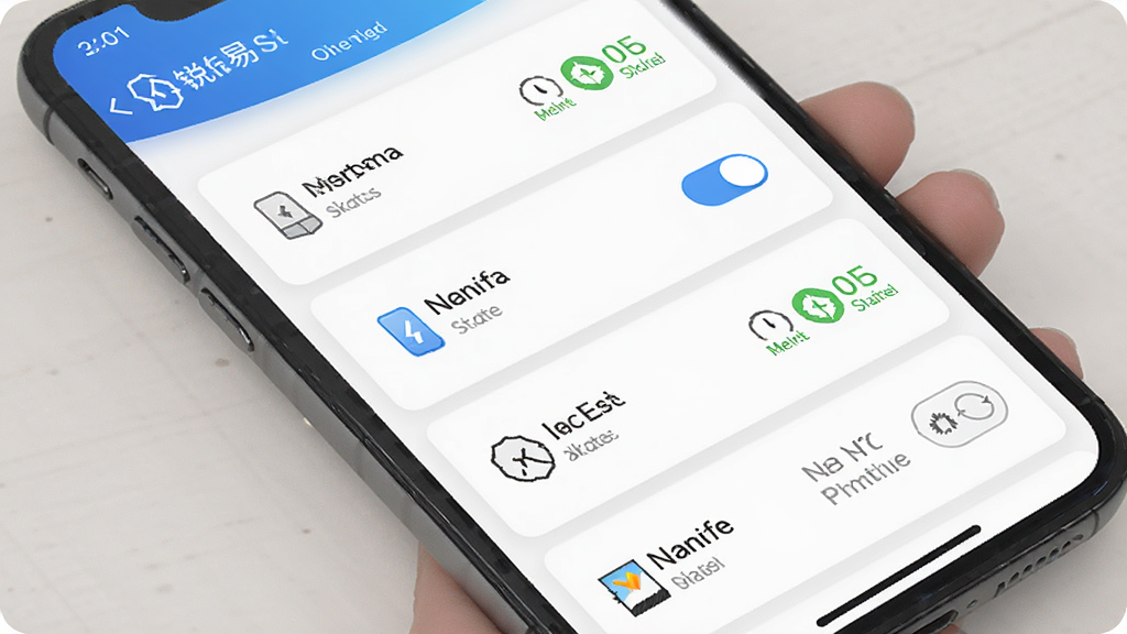�������ն˹������� ����Ϊ�ֻ���Ļ��ʾ�豸�б� ����Ϊ�����б��Ű� ÿ���豸��ʾ������״̬ ���Ϊ��ˬ��Ƭʽ��� ϸ�ڰ������ذ�ť ����ͼ�� ʱ������ѡ�� ���ʸ��� �ɾ� �޶���Ԫ��