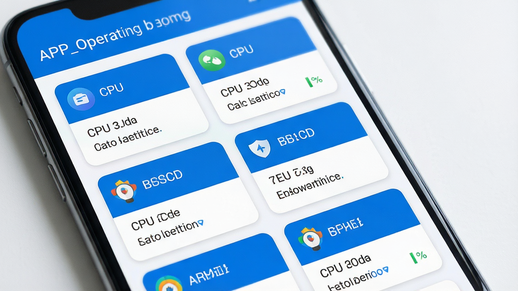 APP_Operating ���м�ؽ��棬�ֻ���Ļ��ʾ���Ӧ�ÿ�Ƭ��ÿ����Ƭ��ע CPU ���ڴ�ռ�ðٷֱȣ�������ÿ�Ƭʽ���֣���ɫ������Ϊ�������������������ɾ������ʸ���