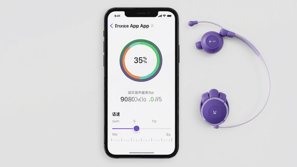 ��������չʾ��˵��App�Ķ����������棬�������ж�����������ͼ���̼��汾�ź����ٵ��ڻ��飬�ֻ��Ա߰ڷ�һ����ɫ�������������Ϊǳ��ɫ�����Ϊ��Ʒ����չʾͼ��ϸ�ڰ�������̶Ⱥ͵����ٷֱ����֣����������ɾ����޶���Ԫ��