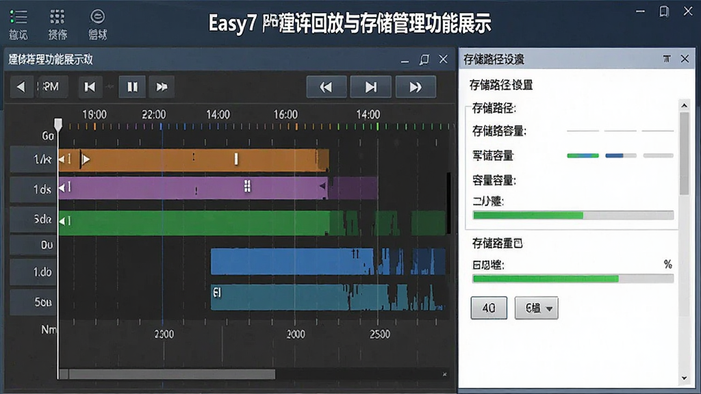 һ��Easy7¼��ط���洢��������չʾͼ������Ϊ����������ʱ����طŴ�����洢·������������ϣ�����Ϊ���½ṹ���Ű����������Ϊרҵ�������UI��ϸ�ڰ�����ɫʱ����̶ȡ����ſ��ư�ť���洢���������������ʸ��壬����ɾ����޶���Ԫ��