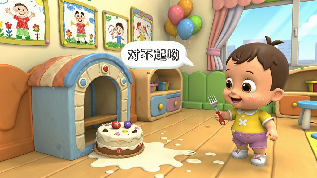 ������������ �罻����ģ���ݻ��棬�����趨���׶�԰���ң�������ʿ�������С�Ĵ򷭵��⣬���������ͺۼ����Ա�վ�����ò��ӵ�С��������Ϊб��͸�ӵ����ڳ��������Ϊ������ͨ3D��Ⱦ��ϸ�ڰ���ǽ�ϵĶ�ͯ���Ͳ�ɫ���򣬻��ʸɾ����������С��Բ����ϡ��Ի����ݣ��޶���Ԫ��