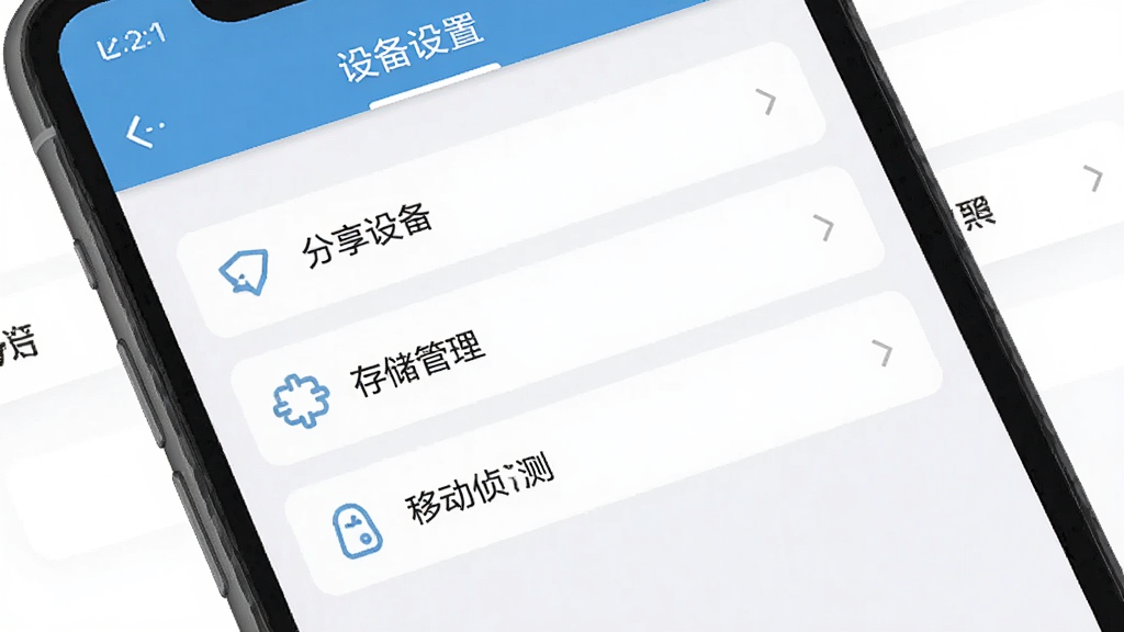 һ����¹����APP���ֻ��ϵĲ�����ͼʾ�⣬��������ʾ�豸����ҳ�棬���������豸���洢�������ƶ�����ѡ�����������������ƽ����ƣ����ʸɾ��޶���Ԫ��