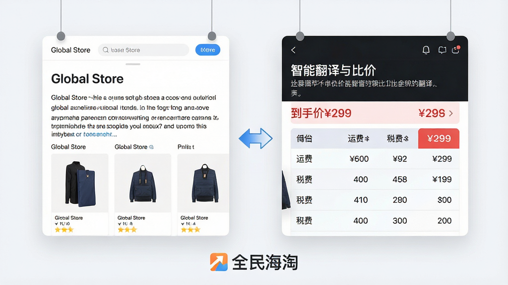 ����������һ�����������ܷ�����ȼ۽��棬�����ʾӢ����Ʒҳ�棬�Ҳ�ͬ����ʾ���ķ���ͼ۸�Աȱ��񣻲���Ϊ���ҷ���ʽ���Ű����м��м�ͷ��ʾת�����̣��ײ��С�ȫ���ԡ�Logo�����Ϊ�ִ���ƽ��UI��ƣ�ϸ����Ӣ��ҳ���С�Global Store������������ҳ���С����ּۣ�299����������������˷ѡ�˰���У����ʸ��壬�ɾ���࣬�޶���װ��Ԫ�ء�
