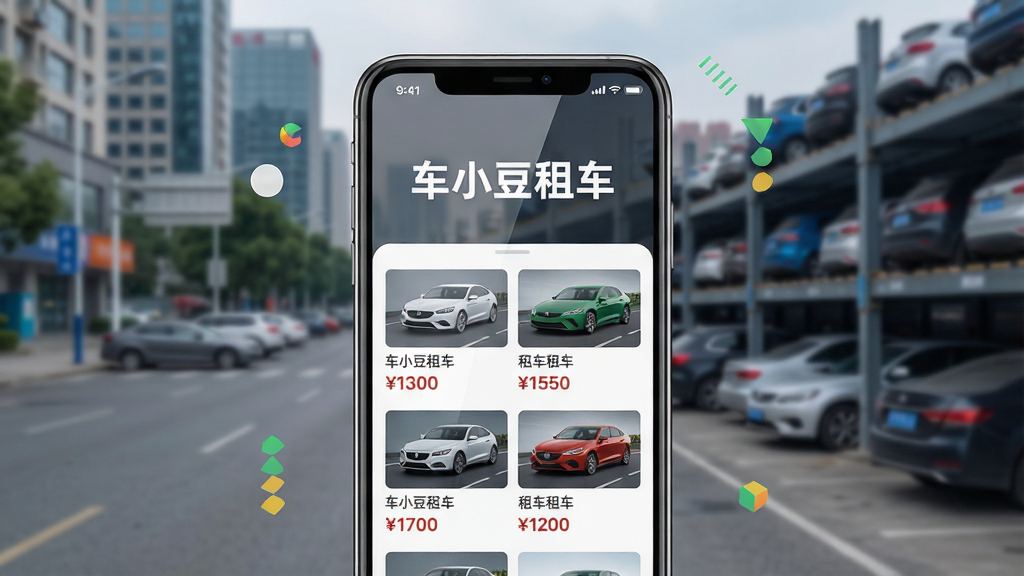 һ��չʾ��С���⳵�ֻ�Ӧ�ý����ͼƬ������������һ�������ֻ�����Ļ����ʾ�ų�С���⳵APP����ҳ����ҳ������Ŀ�ġ���С���⳵�����ֱ�ʶ���·������Ŷ��ֳ��͵�����ͼ���⳵�۸���Ϣ�������ǳ��нֵ���ͣ�������黯���������岼���������Ű��࣬����ִ��Ƽ��У�ϸ�����ֻ���Ļ����΢���⣬��Χ����������ͼ��װ�Σ����ʸ��壬�ɾ����޶���Ԫ��