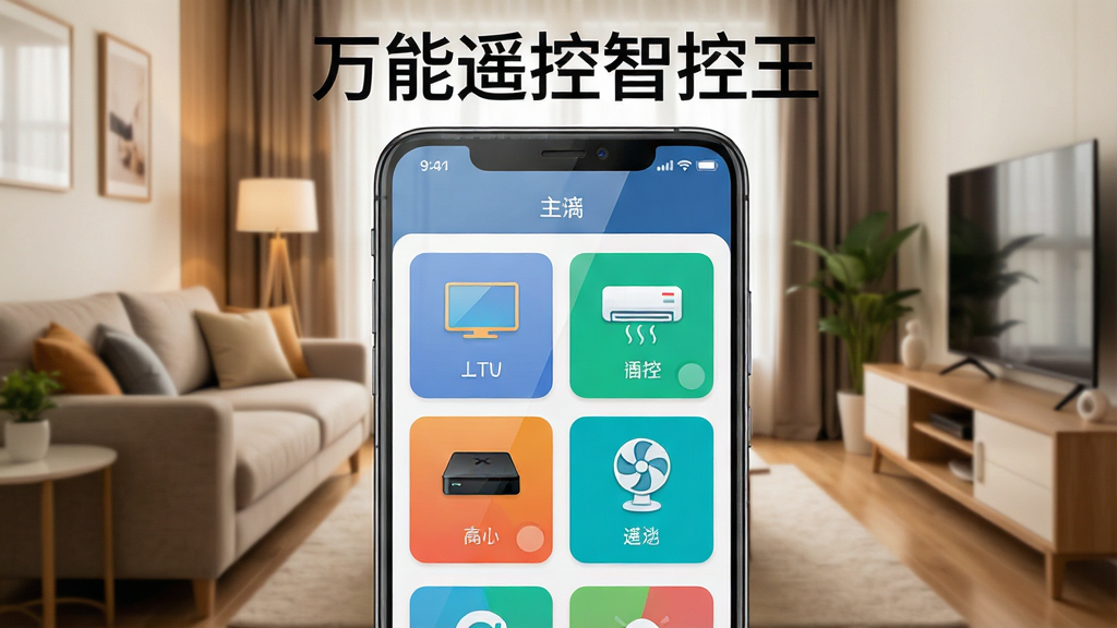 һ��չʾ����ң���ǿ����ֻ�APP����ĳ���ͼ������������һ��������׿�ֻ����ֻ���Ļ����ʾ����ң���ǿ����������棬�����а������ӡ��յ��������С����ȵ�ң��ͼ�꿨Ƭ���������룬��������ܰ���ִ�����������ɳ�����輸�����ӹ������ɼ����������Լ�Ƽ��У�ϸ�����ֻ���Ļ����΢���⣬��ťͼ��ɫ�������������������ɾ��޶���Ԫ�أ�ͼƬ�Ϸ��������֡�����ң���ǿ�������