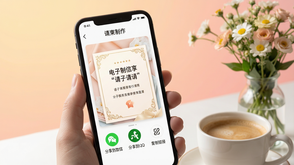 һ���ֻ�չʾ������������롱�����ķ������棬��Ļ����ʾһ����������ɵľ����������������·��С�������΢�š�����������QQ�������������ӡ��Ȱ�ťͼ�꣬���汳��Ϊ��͵Ľ���ɫ�����ֻ��Ա߷�����һ�����Ⱥ�һ��С���������Χ�������ã��Ű��࣬�����ܰ��ϸ�ڷḻ�����ʸ��壬�ɾ��޶���Ԫ��