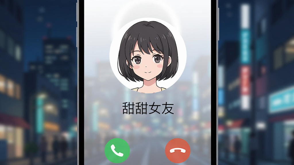 һ���ֻ����������Ĳ廭����Ļ������ʾһλ�̷�����Ů����ͷ��ͷ���·�д��