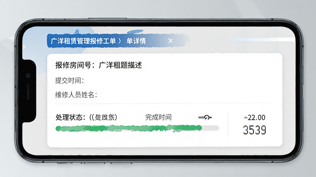 �������޹������޹������棬�ֻ���Ļ��ʾ��������ҳ���������޷���š������������ύʱ�䡢ά����Ա����������״̬�������Լ����ʱ�䣬������ÿ�Ƭʽ���֣���ɫ�����׻�Ϊ�������ɾ����࣬�����������޶���Ԫ��