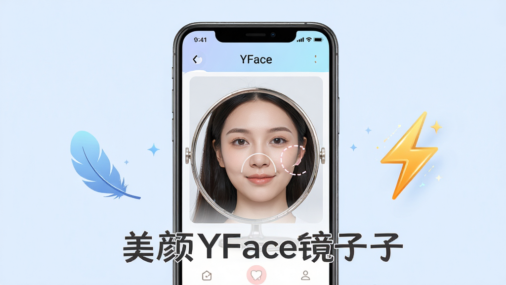 һ������YFace����Ӧ�ð�װ�����������������ʾ��ͼ�������������ֻ���Ļ��ʾ����YFace���ӽ��棬��Ļ������ë������ͼ��������������٣������д��С�����YFace���ӡ����֣�����Ϊ����ɫ�������Ƽ���ϸ�ڸɾ������ʸ��壬�޶���Ԫ�ء�