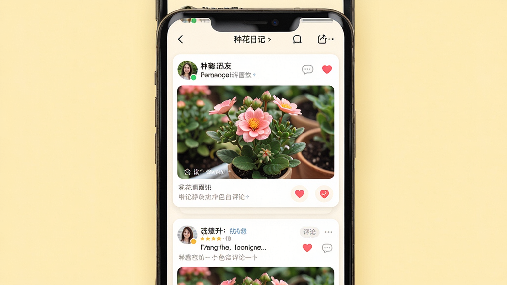һ��չʾ�ֻ��ռ�Ӧ�����������������ͼƬ�������������ֻ���Ļ����Ļ����ʾ���ѷ�����ֲ����Ƭ��̬�����ۻ������򣬲���Ϊ��Ϣ����Ƭ��ʽ���Ű����������Ϊ��ů�������罻UI��ƣ�ϸ���ϴ��а��ĵ���ͼ����������ݣ�����Ϊ��͵�ǳ��ɫ�����ʸ��壬�ɾ����޶���Ԫ��