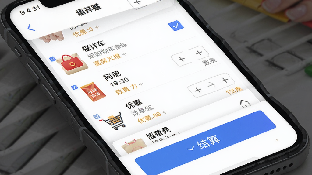 ������App���ﳵ�붩��ȷ��ҳ�棬����Ϊ�ֻ���Ļչʾ���ﳵ��Ʒ�б��ͽ��㰴ť�����������ֲ㣬�Ű�ͻ����Ҫ�������򣬷��Ϊ�ִ�����Ӧ����ƣ�ϸ���ϰ�����Ʒ��ѡ�������������Ż���Ϣ�����ʸ���ɾ��޶���Ԫ��
