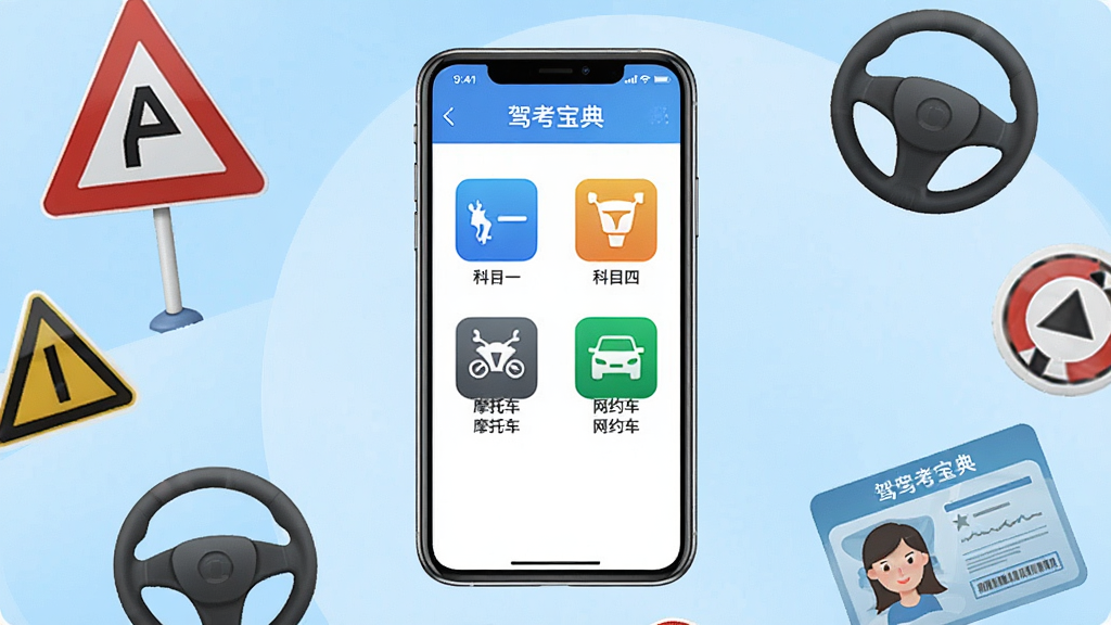 һ��չʾ�ݿ������ֻ�Ӧ���������ͼƬ������������һ̨���������ֻ�����Ļ��ʾ�ݿ�����APP��ҳ��������Ŀһ����Ŀ�ġ�Ħ�г�����Լ���ȿ������ͼ�꣬����Ϊǳ��ɫ���䣬��Χ�н�ͨ��־�������̡����յ�Ԫ�ص�׺�������������죬�Ű����������ʸ��壬�ɾ��޶���Ԫ��
