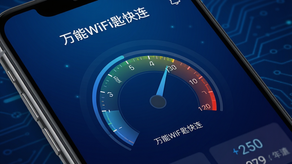 AI��ͼ������չʾһ���ֻ���Ļ��д����ʾ����WiFi�׿������������Ǳ��̽��棬���ٶ�ָ����ӳ���ֵ������Ϊ����ɫ����Ƽ���񣬲���ͻ�����ݿ��ӻ�Ԫ�أ�ϸ�ڰ���������WiFi�׿��������ֱ�ʶ�����ʸ��壬�ɾ����޶���Ԫ��