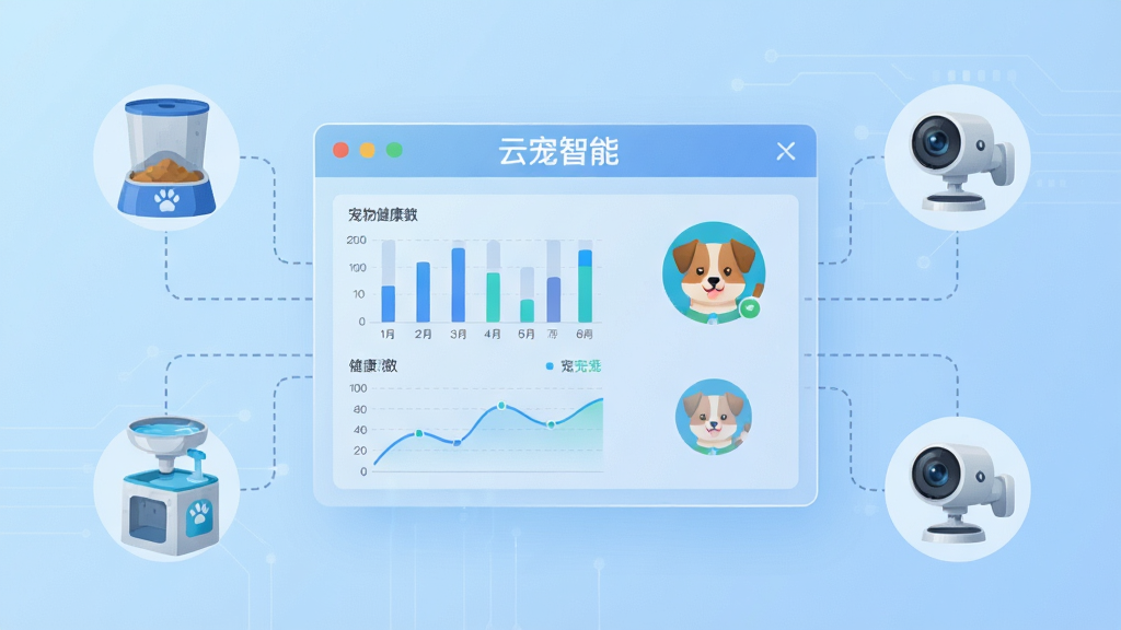 ������������һ����͸��������壬�������ʾ�Ƴ�����App�ĳ��｡������ͼ����������״ͼ������ͼ�ͳ���ͷ�������Χ����ιʳ������ˮ��������ͷ�����豸ͼ�꣬���������ӡ�����Ϊ����ɫ����Ƽ����������Ϊ��ƽ�����ݿ��ӻ��廭��ϸ�ھ��£����ʸɾ���������������嶥����ʾ���Ƴ����ܡ��������޶���Ԫ�ء�
