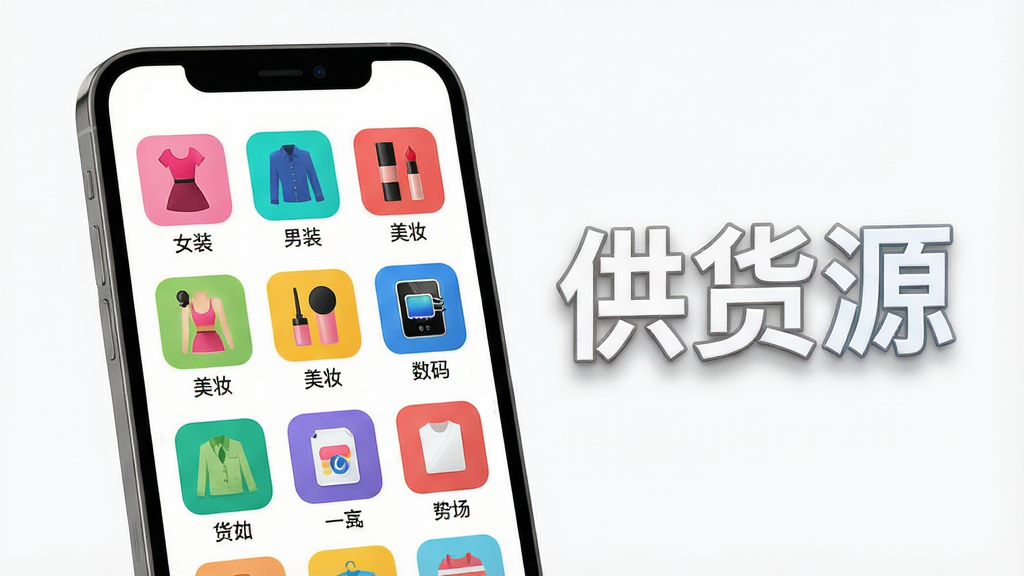 һ��չʾ����ԴApp��Ʒ����ҳ��ĸ���ͼ���������ֻ���ĻΪ���壬��Ļ�ڳ�������������״��Ʒ��Ŀͼ�꣬�硰Ůװ������װ������ױ�������롱�ȣ�ͼ��ɫ������������Ϊ�ɾ��İ�ɫ����Ļ�Ա�Ư���š�����Դ�������ֵ��������������������ִ������ʸ��壬������Ԫ��