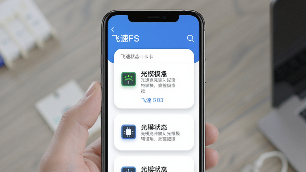 ����Ϊ������FS��Ӧ���ڵ��豸״̬�ٲ鿨Ƭ���棬��Ƭ��ӡ�й�ģ��ָʾ��ͼ��������˵��������Ϊ�ٲ�����Ƭʽ���У��ֻ���Ļ���У��Ű����룬��ƬԲ����ƣ����Ϊ��ƽ��UI�����ɫ������Ϊ����ϸ���Ͽ�Ƭ��Ӱ��ͣ�ͼ���ࣻ����2K���ɾ����޶���Ԫ��