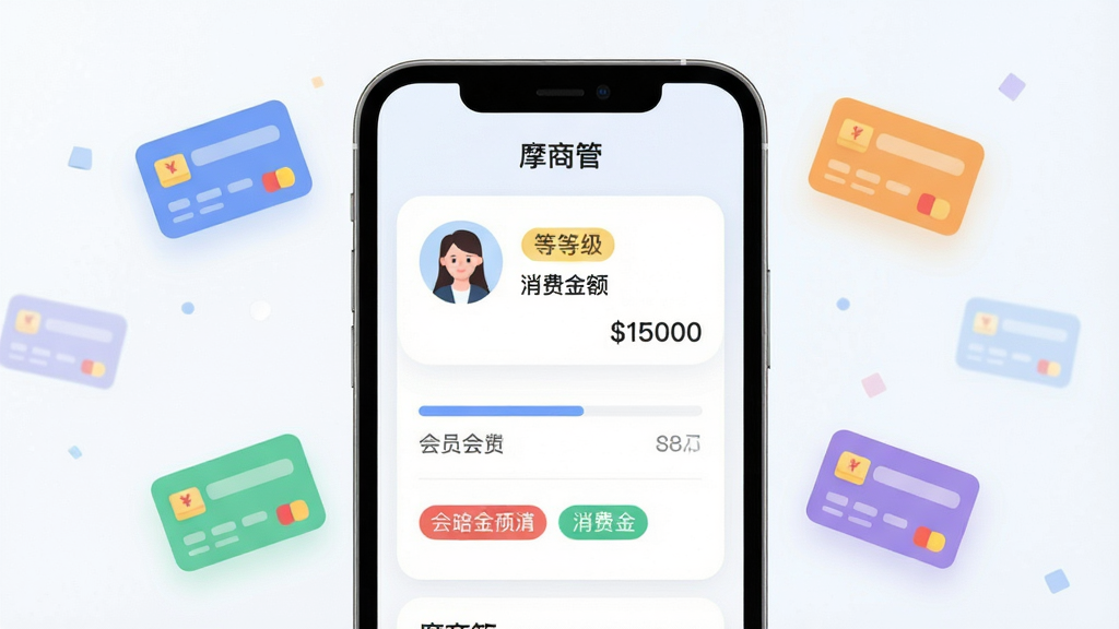 ����Ϊ�ֻ�����չʾĦ�̹ܻ�Ա����ҳ��������Աͷ�񡢵ȼ���ǩ�����ѽ�����Ϊ�ֻ����У���ΧƯ����Ա��ͼ�ꣻ�Ű���ˬ������д�С�Ħ�̹ܡ������Ϊ���Բ�ǿ�Ƭ�磻ϸ�ڰ�������������ǩɫ�顢ǳɫ���������ʸ��塢�ɾ����޶���Ԫ��