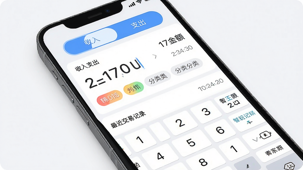 ³���̯���ܼ��˹��ܽ��棬����Ϊ�ֻ���Ļ��ʾ����ҳ�棬�����Ϸ�Ϊ����֧���л���ť���в�Ϊ���������������ǩ���·�Ϊ������׼�¼�б����Ű����½ṹ�����Ϊ�����ˬ���ƶ���UI��ϸ�ڰ������ּ��̡���ɫ����ͼ�ꡢʱ��������ʸ��壬�ɾ����޶���Ԫ��