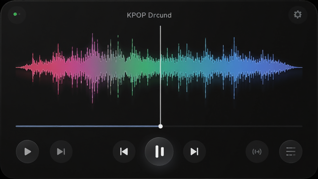 KPOP Drum ¼���طŹ��ܽ���ͼ������Ϊ¼�����ο��ӻ������벥�ſ��ư�ť���������½ṹ�Ϸ������·���ť�ţ��Ű�����У����Ϊ��ɫ������̬��ƣ�ϸ���ϲ��������н���ɫ�ʺ͵�ǰ����λ��ָʾ�ߣ����ʸ���ɾ��޶���Ԫ��