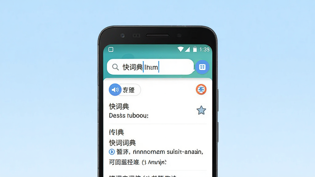 ��ʵ��ֻ�APP������չʾ������������һ����׿�ֻ�����Ļ��ʾ��ʵ��ʽ��棬��������������Ӣ�ĵ��ʣ��·�����չʾ������������䣬����Ϊǳ��ɫ���䣬����������ˬ��ϸ�ڰ���������ť���ղ�ͼ�꣬���ʸ��壬�ɾ����޶���Ԫ��