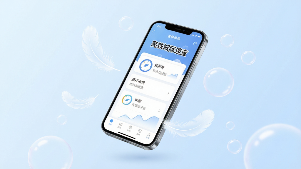 一张表现轻量应用特点的创意图,画面中一部手机轻盈地悬浮在空中,手机屏幕显示