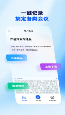 Meet妙记 安卓版 智能摘要界面
