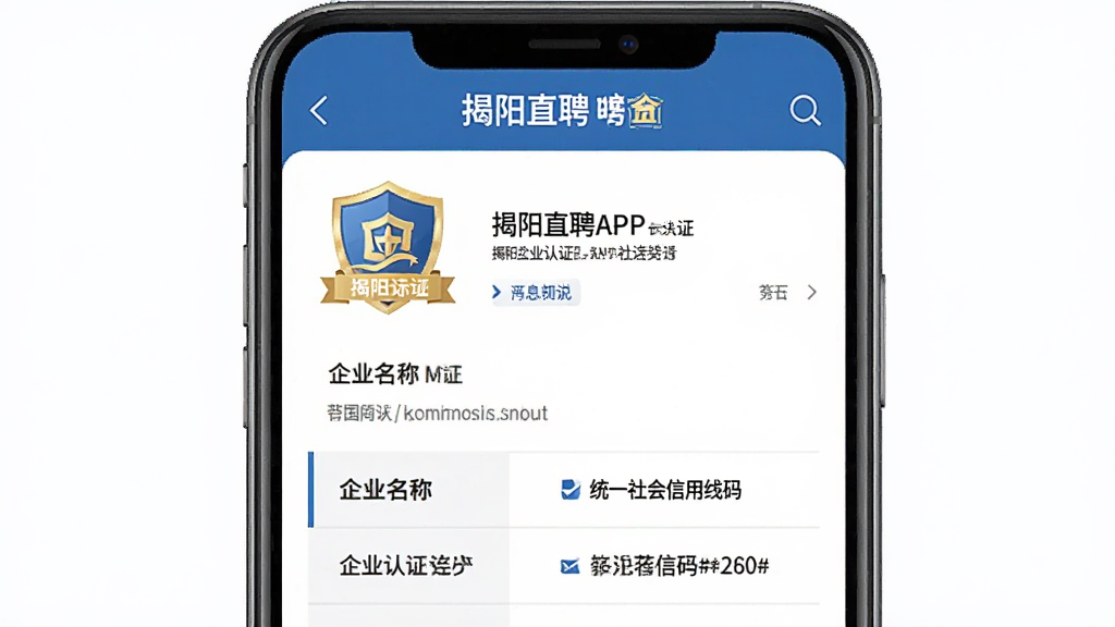 һ��չʾ����ֱƸAPP��ҵ��֤��ʶ�͹�����Ϣҳ���ͼƬ������Ϊ�ֻ���Ļ��ʾ��ҵ����ҳ�����ְ�����֤���º���Ϣ�����Ű�����չʾ��ҵ���ƺ�ͳһ������ô��룬���Ϊ�ٷ�Ȩ�����ϸ�ڰ�������ֱƸ���ֺͶ���ͼ�꣬���ʸ��壬�ɾ����޶���Ԫ��