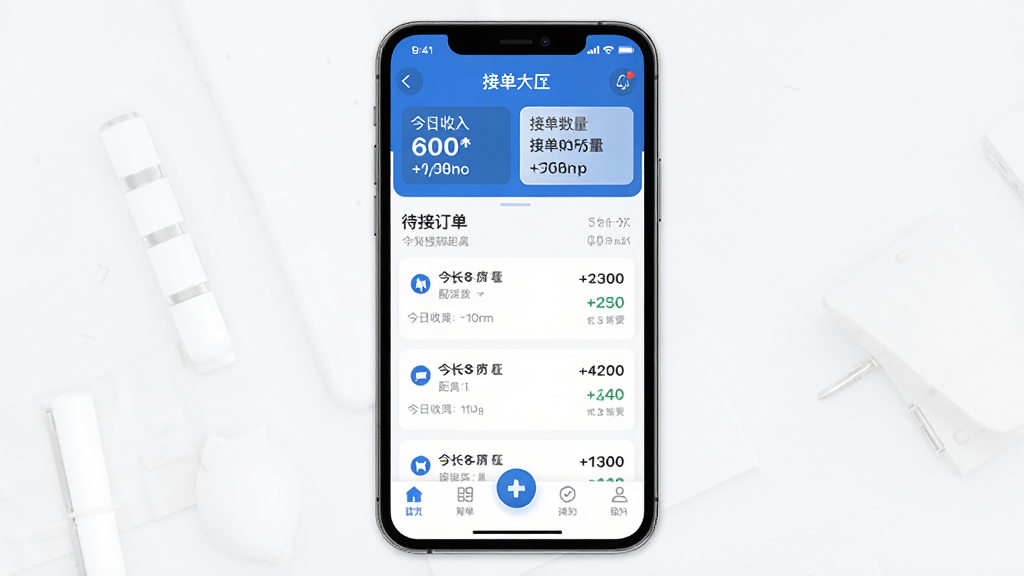 ������ʿ�ֻ�APP������չʾ������Ϊ���ֶ˽ӵ�����ҳ�棬�����Ϸ���ʾ����������ӵ��������в�Ϊ���Ӷ����б��������������ͷ���Ϣ���ײ�Ϊ�����������Ϊ�ִ���ƽ����ƣ�ϸ�ڰ�����ɫ����ɫ������ͼ�꣬���ʸ��壬�ɾ����޶���Ԫ��