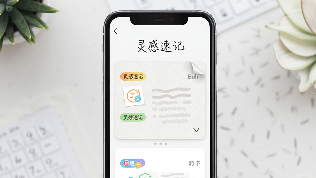 ������BuluӦ���е�����ټǽ��棬����Ϊ�ֻ���Ļ���У��Ű�Ϊ��Ƭʽ�б������Ϊ���¼�Լ��ϸ�ڰ�����ɫ��ǩ����д����⡰����ټǡ�����ǩֽ�������������ʸ��塢�ɾ����޶���Ԫ��